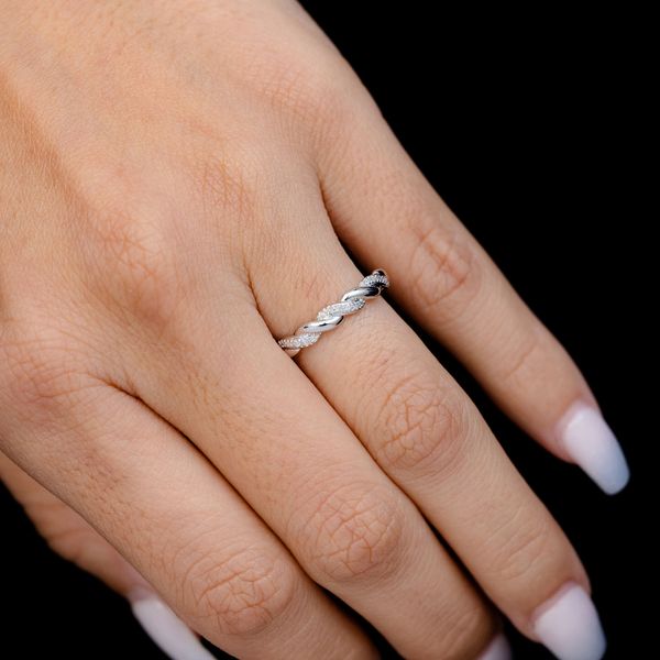 Twist Rope Diamond Ring 14k 0.05ctw