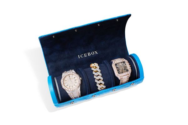 Icebox Leather 3 Watch Travel Case