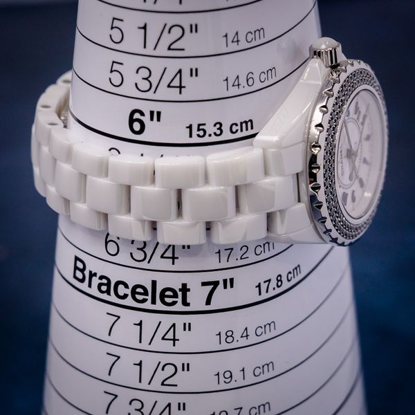 Chanel J12 - White Ceramic - Black Diamond Bezel - Watch Only (sw912)