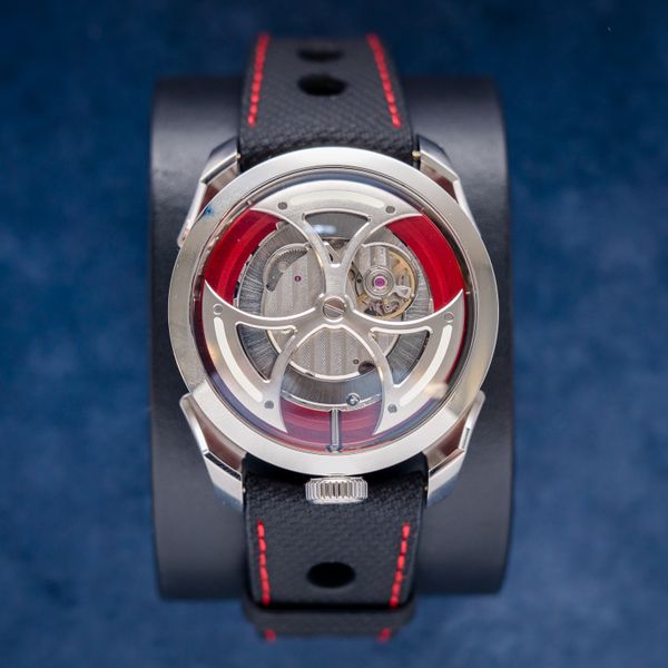 MB&f Model Legacy Machine 2 - Black & Red Strap - Watch & Box