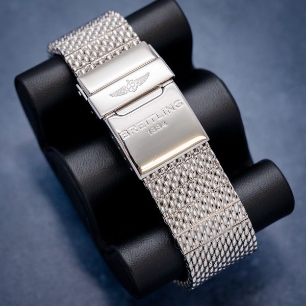 Breitling Transocean Chronograph Unitime 46MM (ab0510u4/bb62/152a) Steel Mesh Bracelet - Watch & Box - (sw1039)