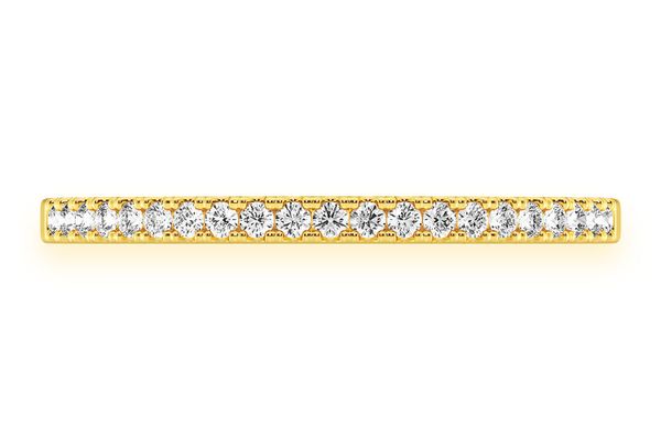 One Row Diamond Band 14k Solid Gold 0.10ctw