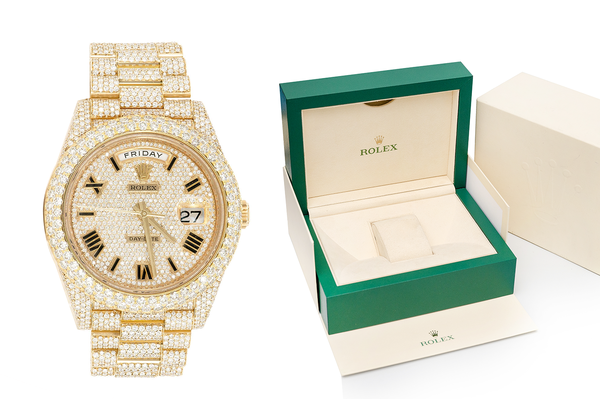 Rolex Day Date 40MM 18k Yellow Gold (228238) - 19.89ctw Fully Iced Out