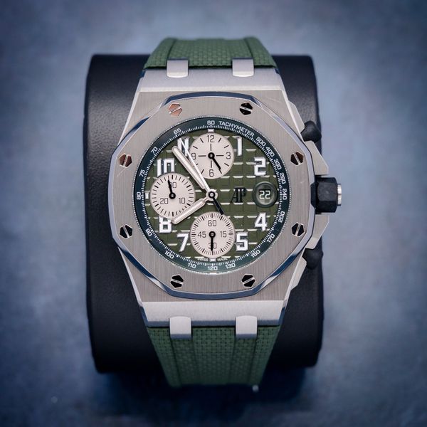 Audemars Piguet Royal Oak Offshore 42MM (26238ti.OO.a056ca.01) - Green Dial - Watch, Box, Card