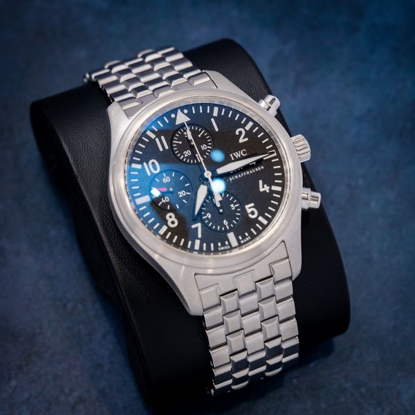 Iwc Schaffhausen 41MM (iw371704) Pilot's Watch Chronograph - Steel Bracelet - Watch & Card (sw1134)