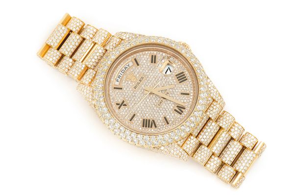 Rolex Day Date 40MM 18k Yellow Gold (228238) - 19.89ctw Fully Iced Out