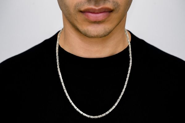 3MM Byzantine 14k Solid Gold Chain