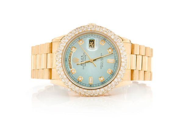 Rolex Day Date Presidential 36MM 18k Yellow Gold (18038) - 4.00ctw Diamond Bezel