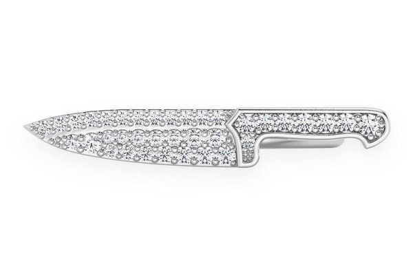 Chef's Knife Diamond Ring 14k Solid Gold 0.25ctw 