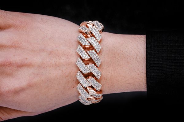 Icebox - 21MM Raised Baguette Miami Cuban Link Diamond