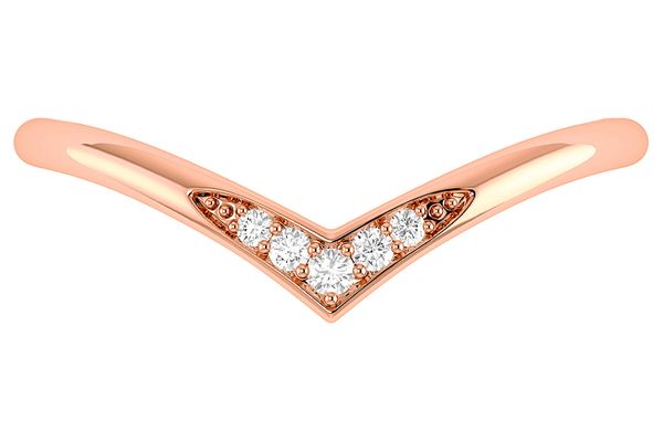 V-Shaped Diamond Ring 14k   