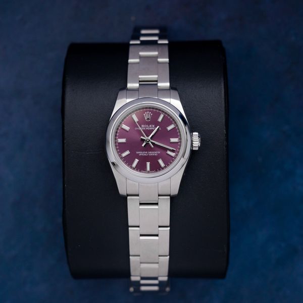 - Rolex Oyster Perpetual 26MM "Grape" (176200) Purple Dial - 2018 Card & Box