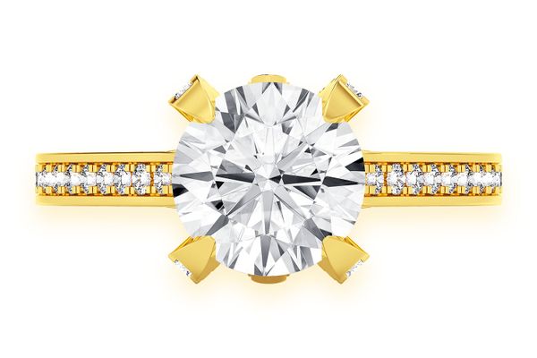 Chant - 2.00ct Round Solitaire - Knife Edge - Diamond Engagement Ring - All Natural