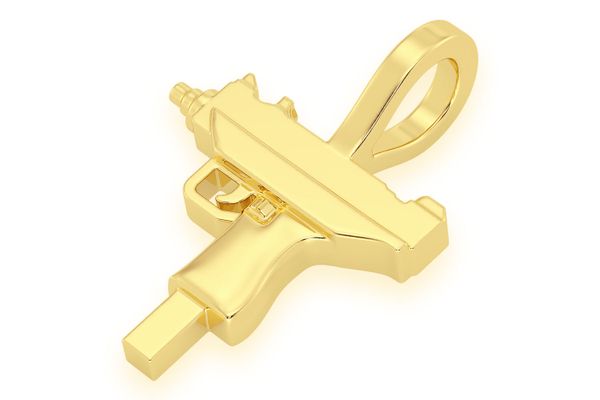 Uzi Pendant 14k Solid Gold