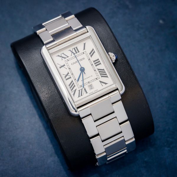 Cartier Tank Solo XL 41MM X 31MM (w5200028) Silver Dial Automatic Date - Watch & Box - (cl848)