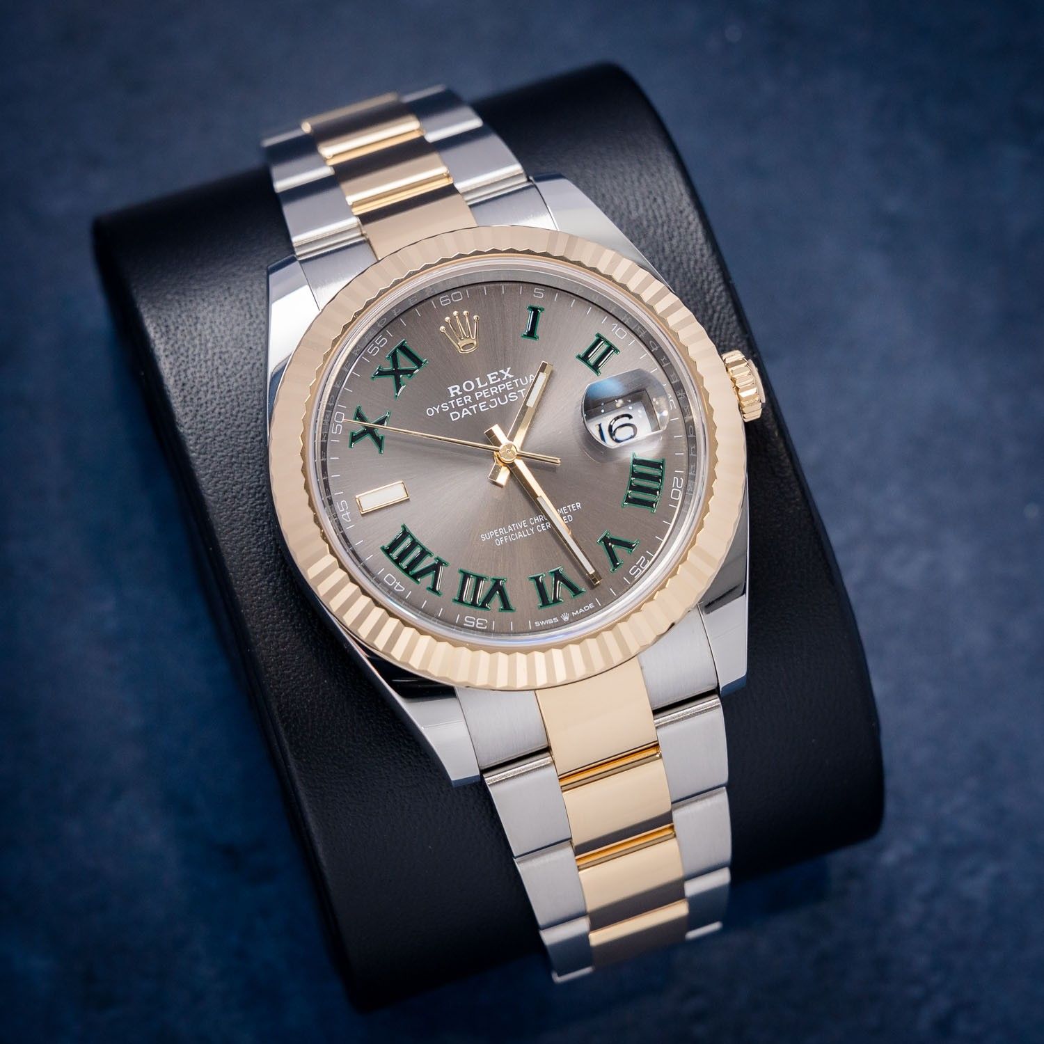 Rolex Datejust 41MM (126333) - "Wimbledon" Steel & Yellow Gold - Oyster Brac - 2022 Card+WT & Box - [buying Safe Ib1004507]