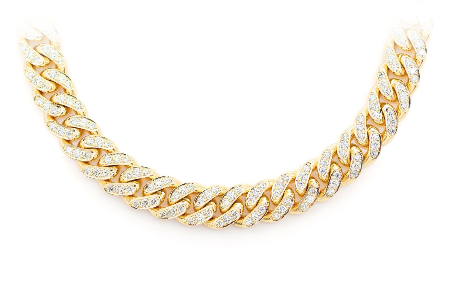 Icebox - 8MM Miami Cuban Link Necklace 14k Solid Gold 9.00ctw