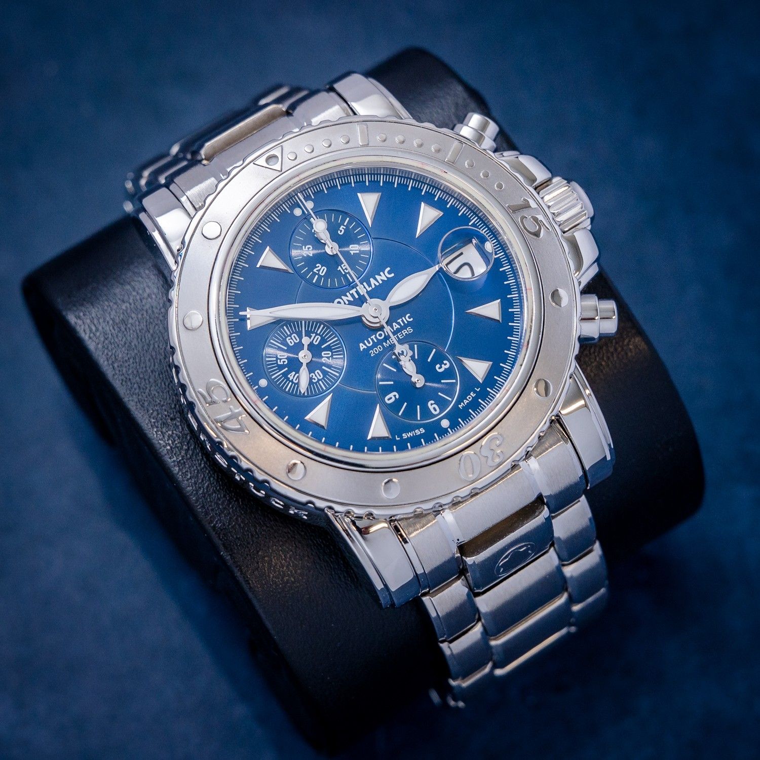 Montblanc 7034 200m Sport Chronograph Blue Dial 41MM Automatic Serial Pl390611