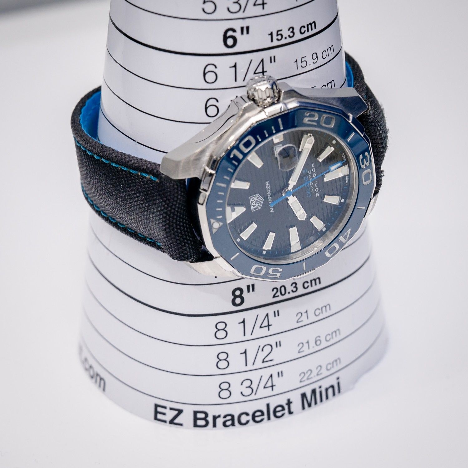 Tag Heuer Aquaracer Calibre 5 - Blue Ceramic - Black Strap - Watch & Card