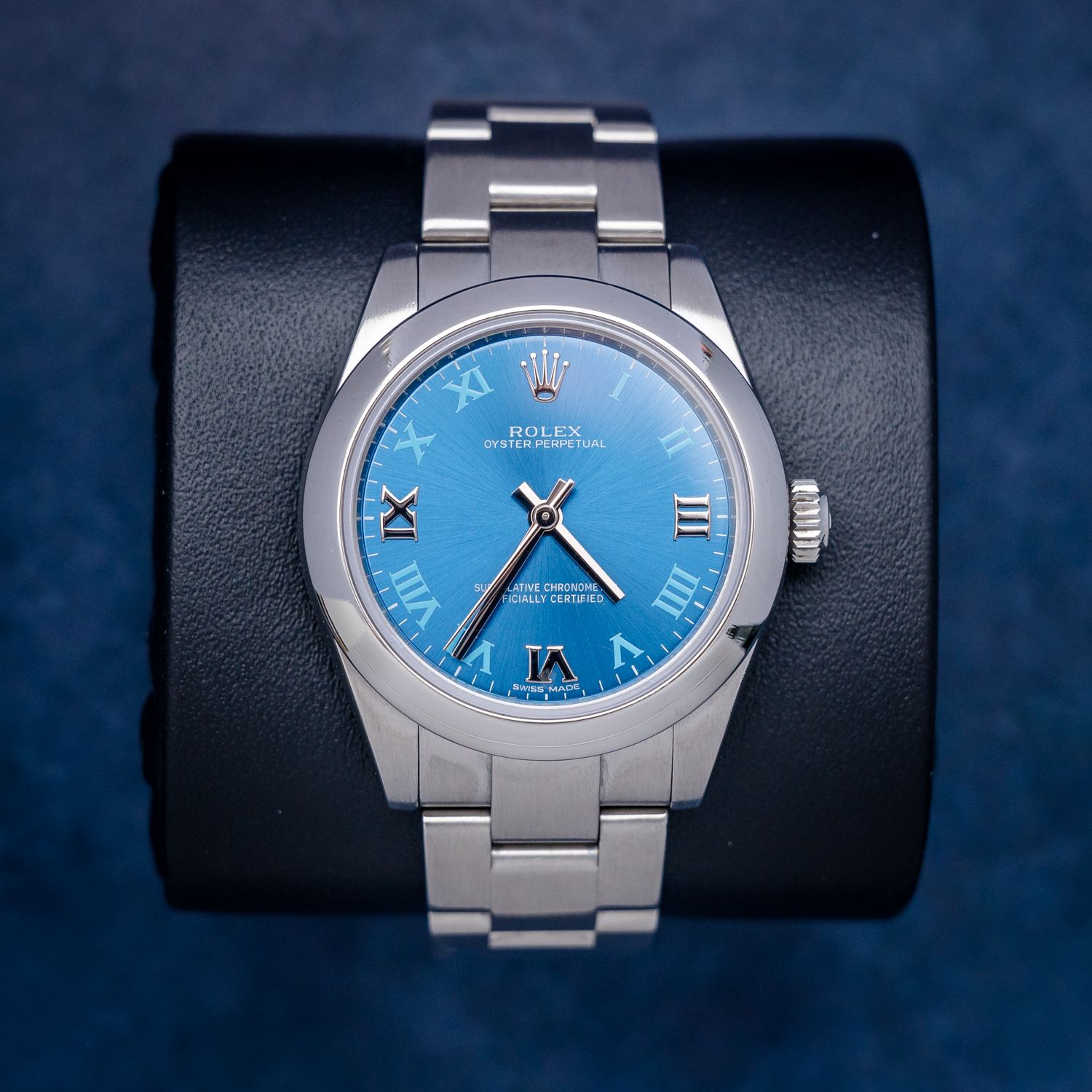Rolex Oyster Perpetual 31MM - (177200) - Steel Blue Roman Dial - 2013+ - Watch & Box