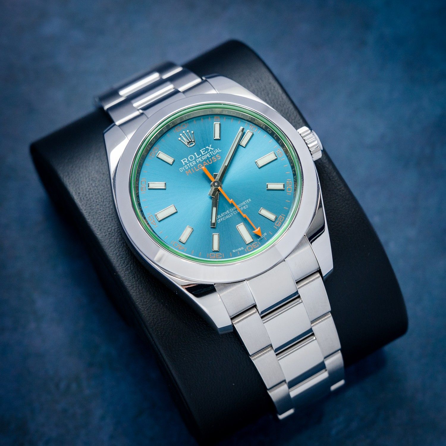 Rolex Milgauss 40MM (116400GV) Blue Dial / Green Crystal - 2016 Card+GT & Box