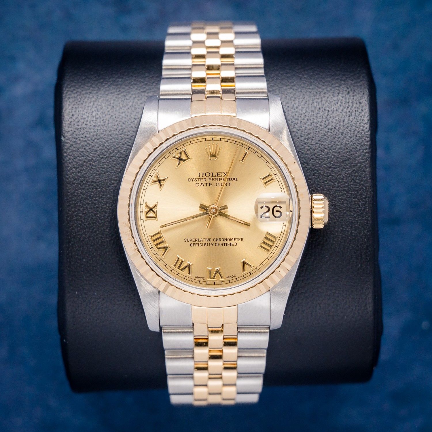 Rolex Datejust 31MM (68273) Steel & Yellow Gold - Champagne Roman - Watch & Box