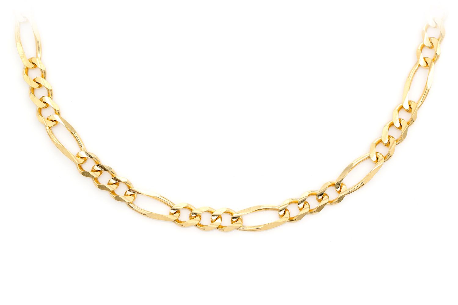 Icebox - 4MM Figaro Link 14k Solid Gold Chain