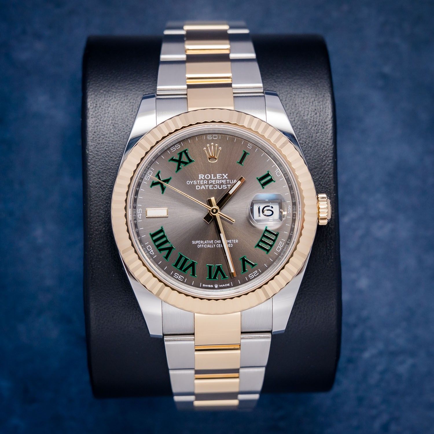Rolex Datejust 41MM (126333) - "Wimbledon" Steel & Yellow Gold - Oyster Brac - 2022 Card+WT & Box - [buying Safe Ib1004507]