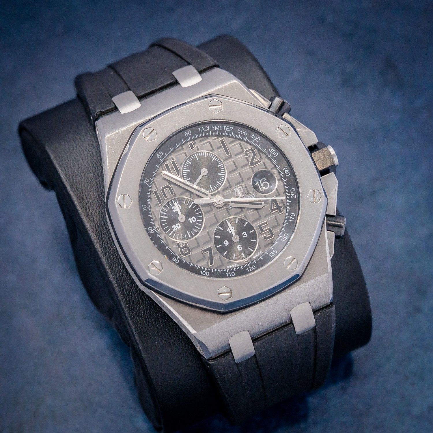 Audemars Piguet 42MM (26470ST) Royal Oak Offshore "Elephant" - Black Rubber - Ceramic Pushers - Watch & Box