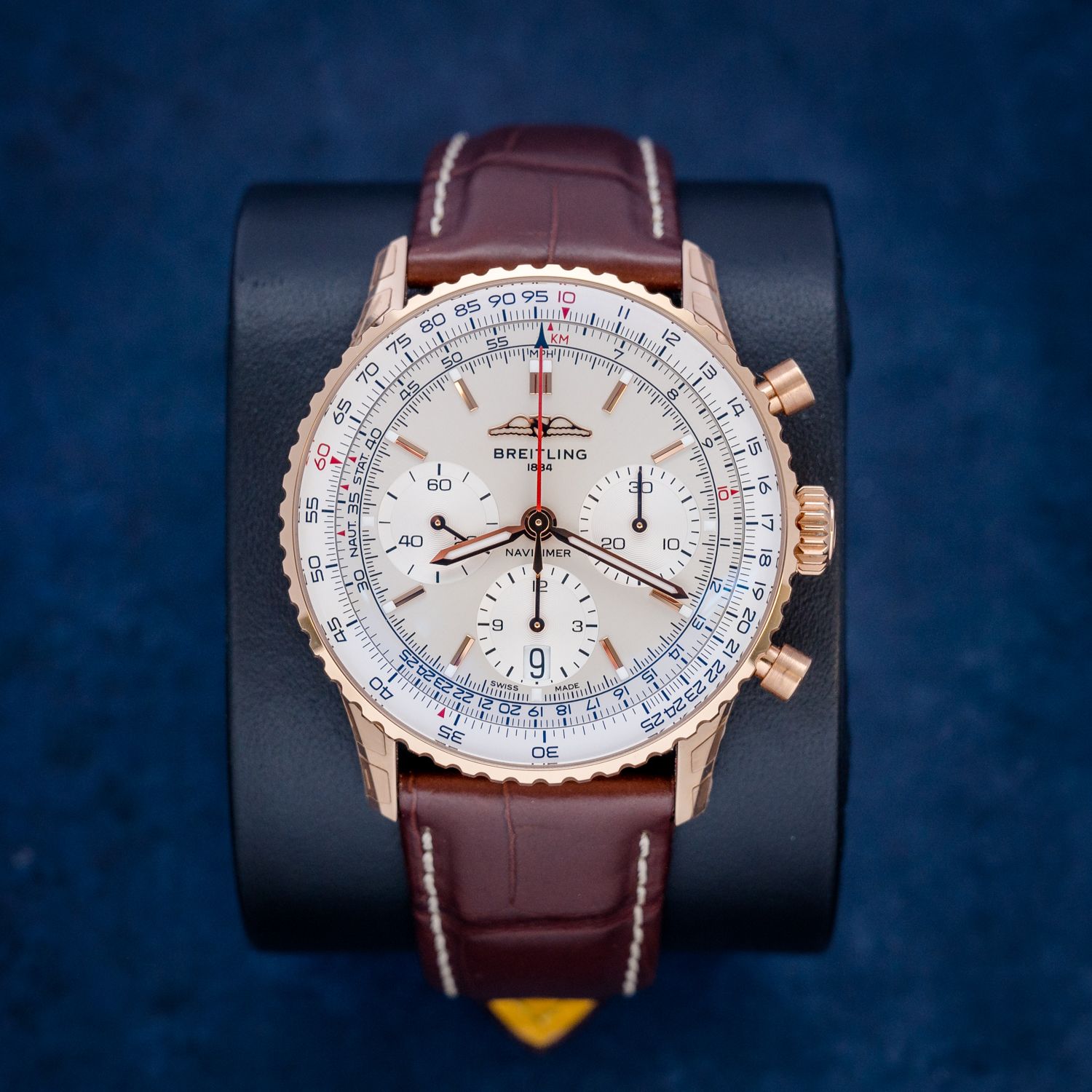 Breitling Navitimer B01 - 41MM - (RB0139) Rose Gold - Brown Leather - 2024 Card