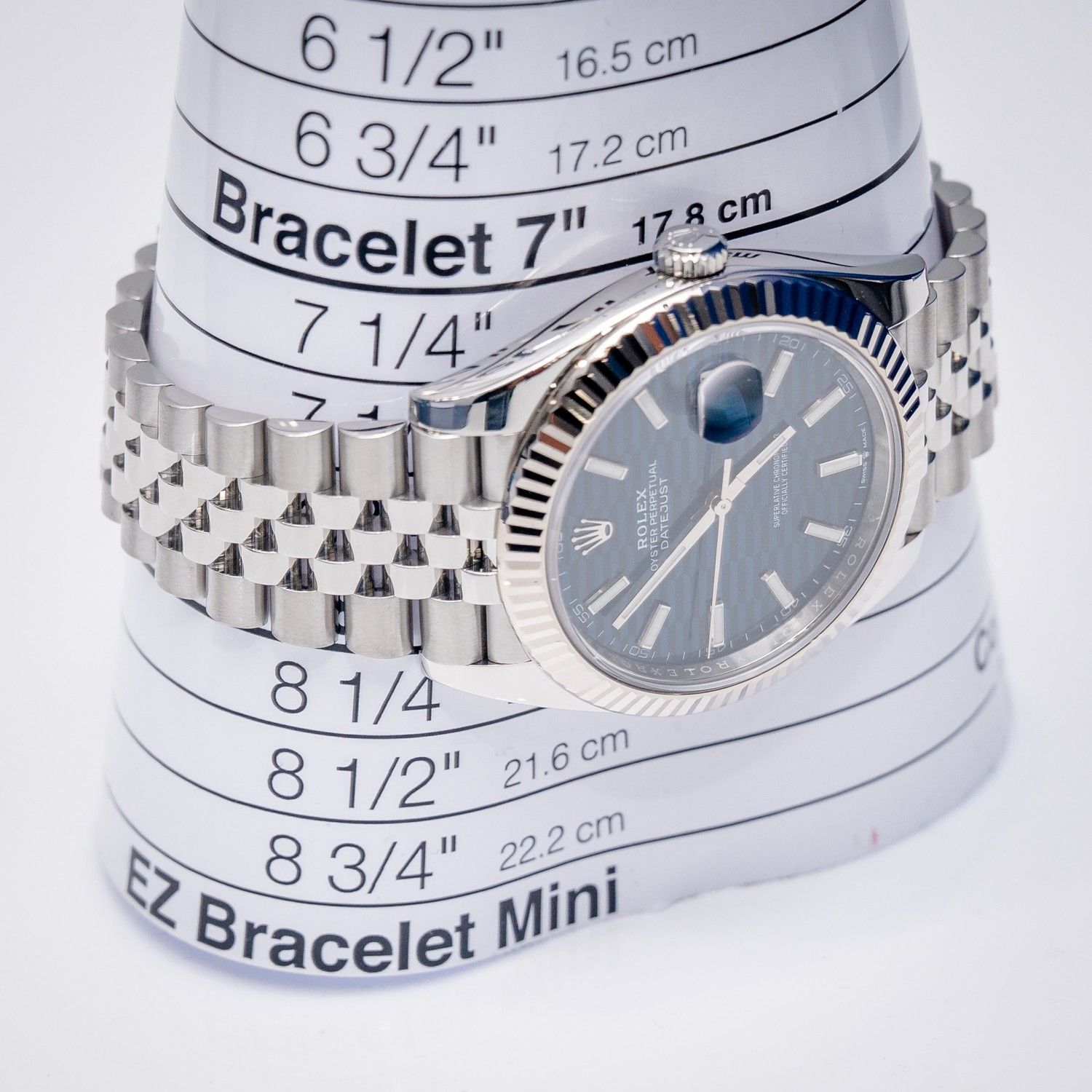 Rolex Datejust 41MM (126334) Steel & White Gold - Jubilee Brac - Blue Motif - 2021 Card & Box