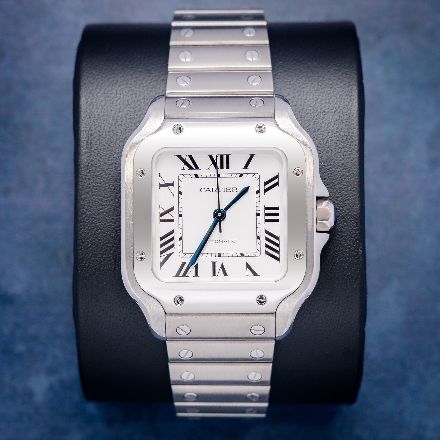 Cartier Santos Midsize 35MM (WSSA0029) White Roman Dial - Steel Bracelet - 2025 Card & Box