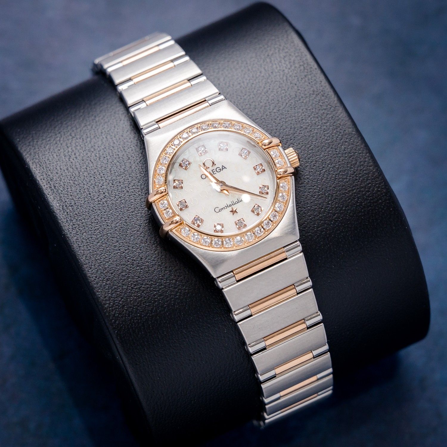 Omega Constellation Steel & Rose Gold - White Mop Diamond Dial - Watch, Box & Cards