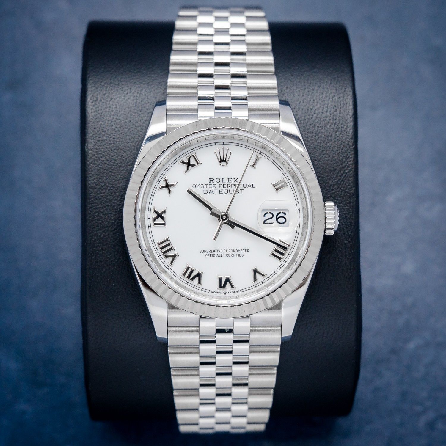 Rolex Datejust 36MM (126234) - Steel & White Gold - White Roman - 2024 Card & Box