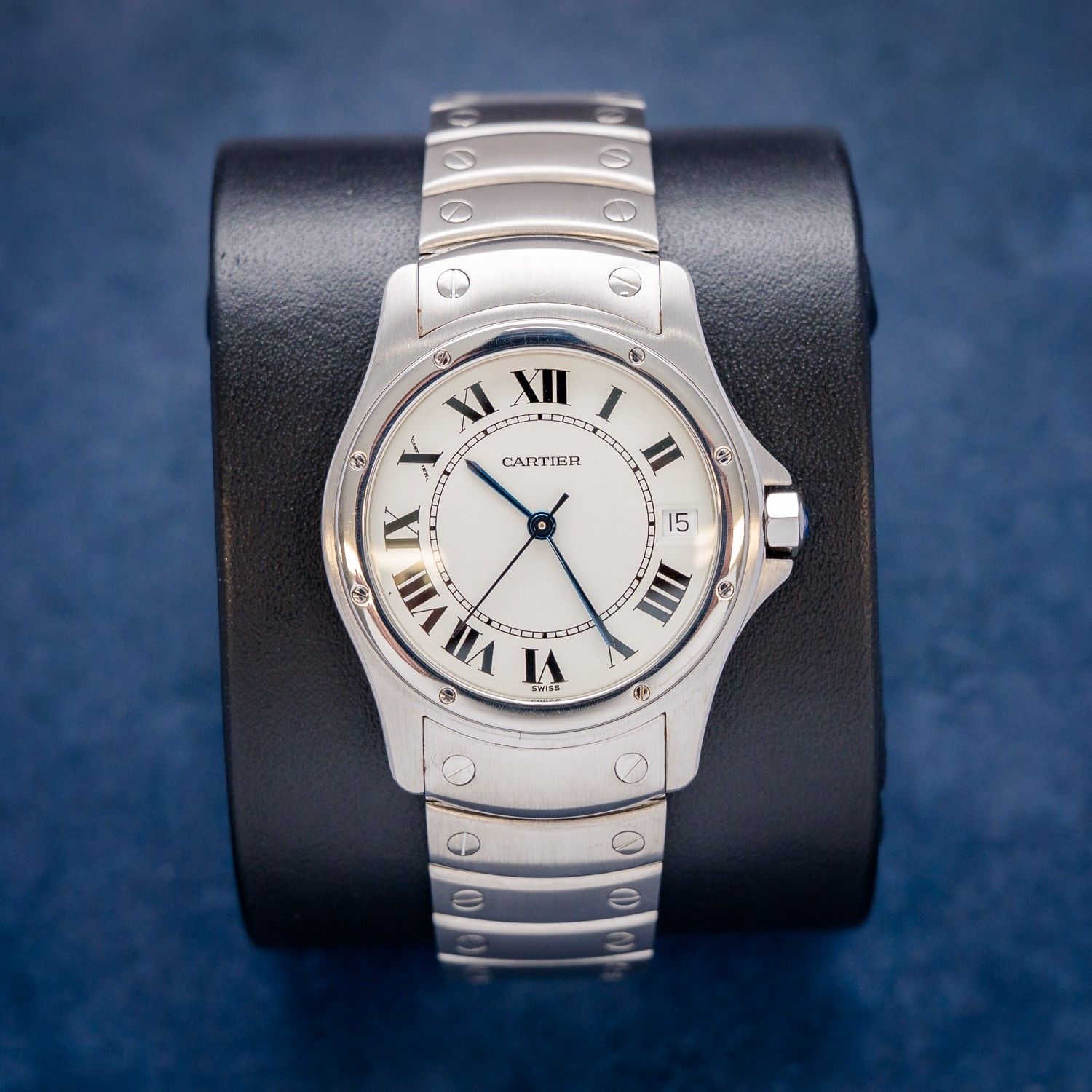 Cartier Santos Ronde 33MM (1920) Steel - White Dial  - Watch & Box - Automatic?