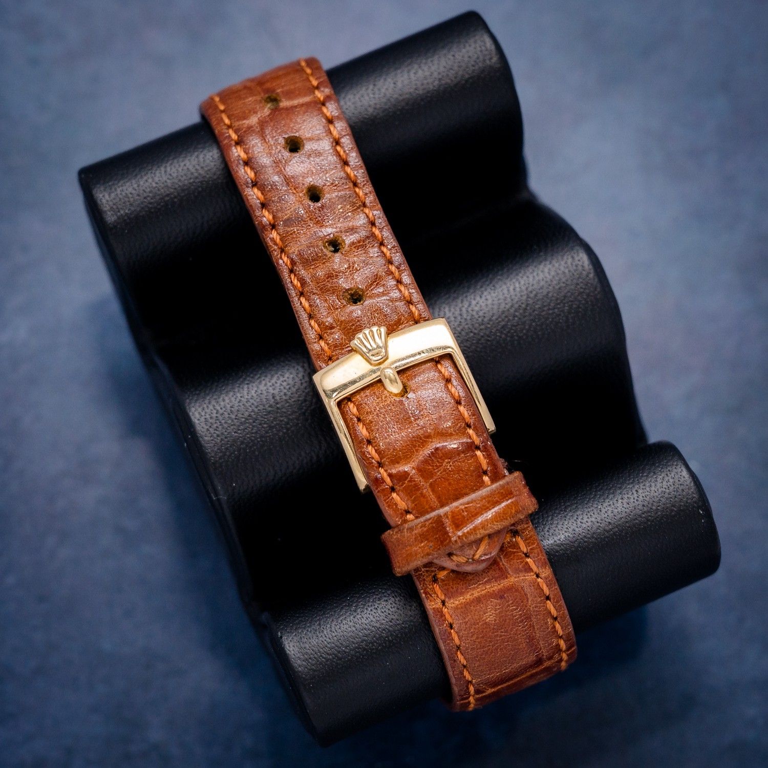 Rolex Cellini 32MM (MODEL # 4112) 1976 Production - Yellow Gold - Brown Leather Strap