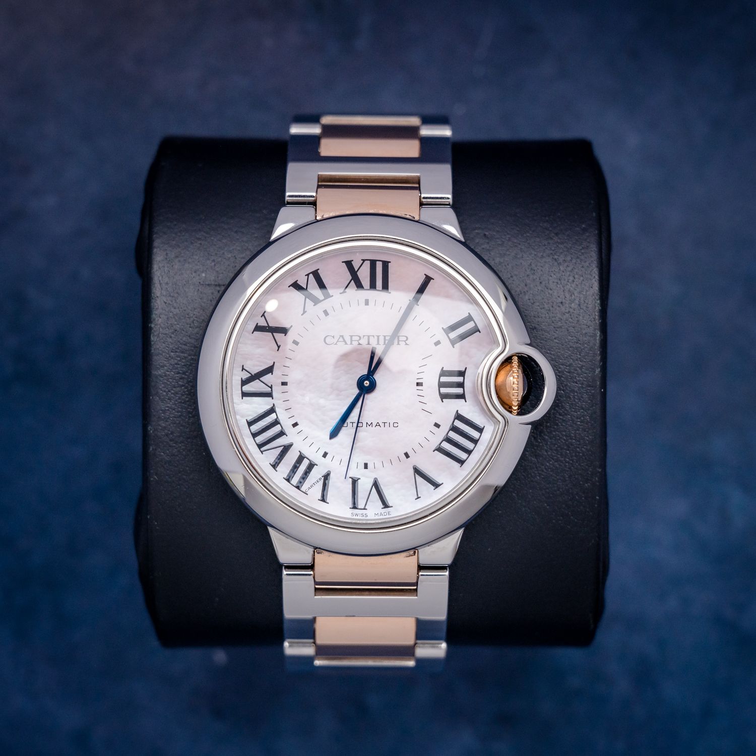 Cartier Ballon Bleu 36MM - Steel & Rose Gold - Automatic Pink Mop - Watch & Box