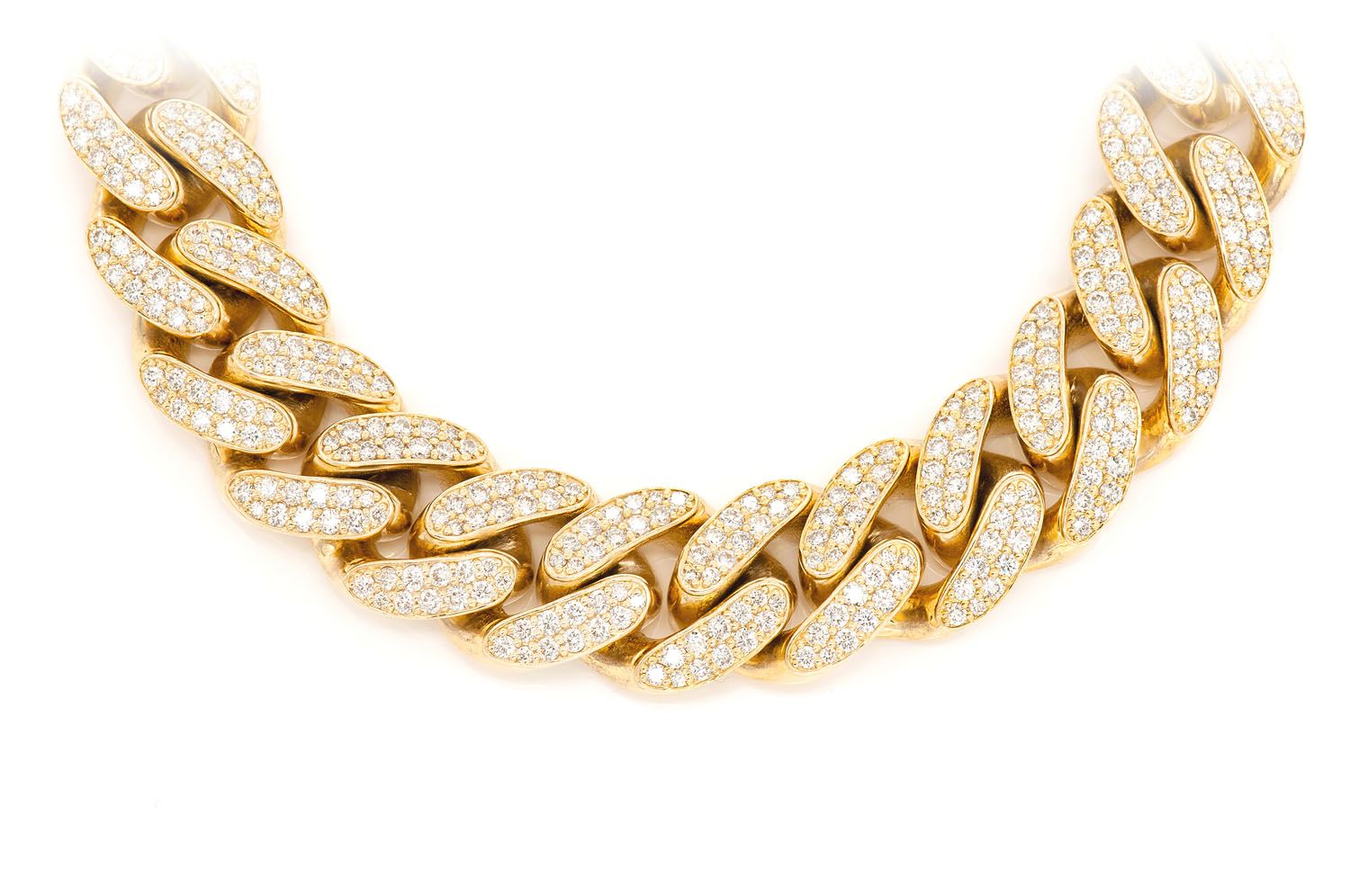 Icebox - 14MM Miami Cuban Link Diamond Necklace 14k Solid Gold