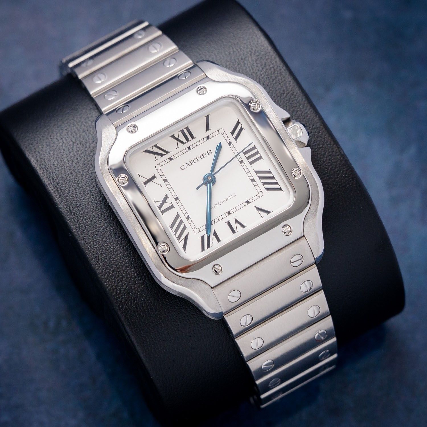 Cartier Santos Midsize 35MM (WSSA0029) White Roman Dial - Steel Bracelet - 2025 Card & Box