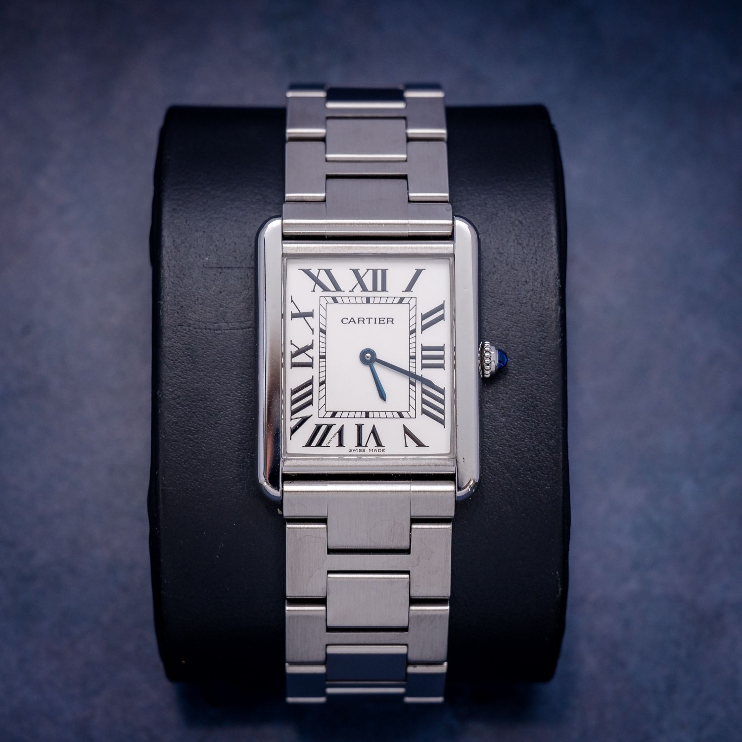 Cartier Tank Solo Large 27MM (3169) Steel - White Roman Dial - Watch & Box