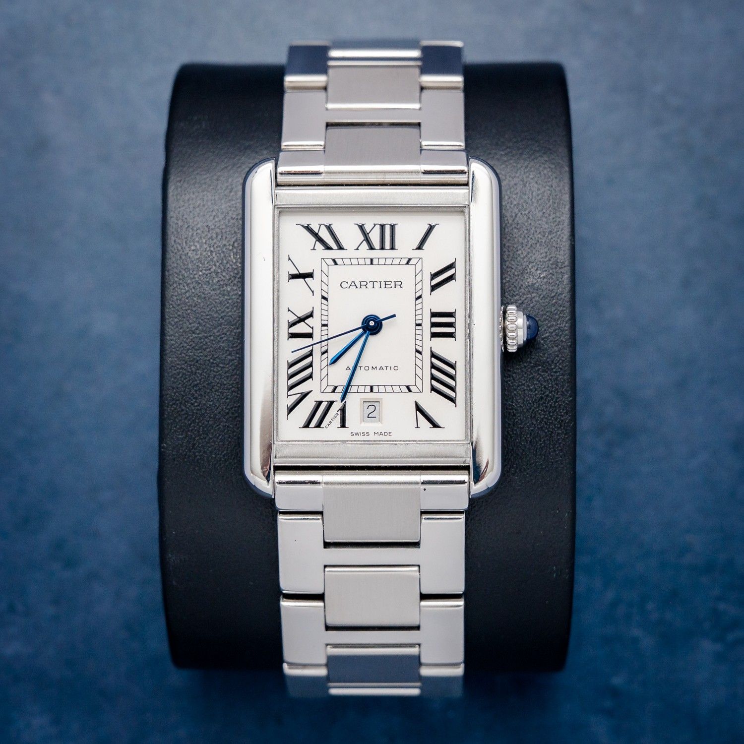 Cartier Tank Solo XL 41MM X 31MM (W5200028) Silver Dial Automatic Date - Watch & Box