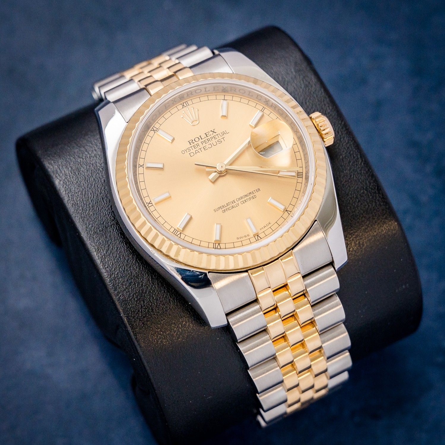 Rolex Datejust (116233) Steel & Yellow Gold - Champagne Index Dial - Jubilee Brac - Watch & Box