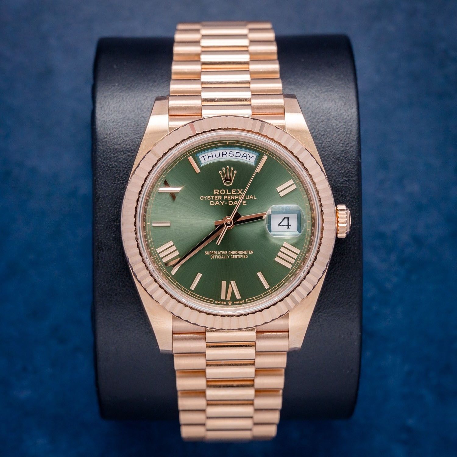 Rolex Day-Date 40MM (228235) - Olive Roman Dial