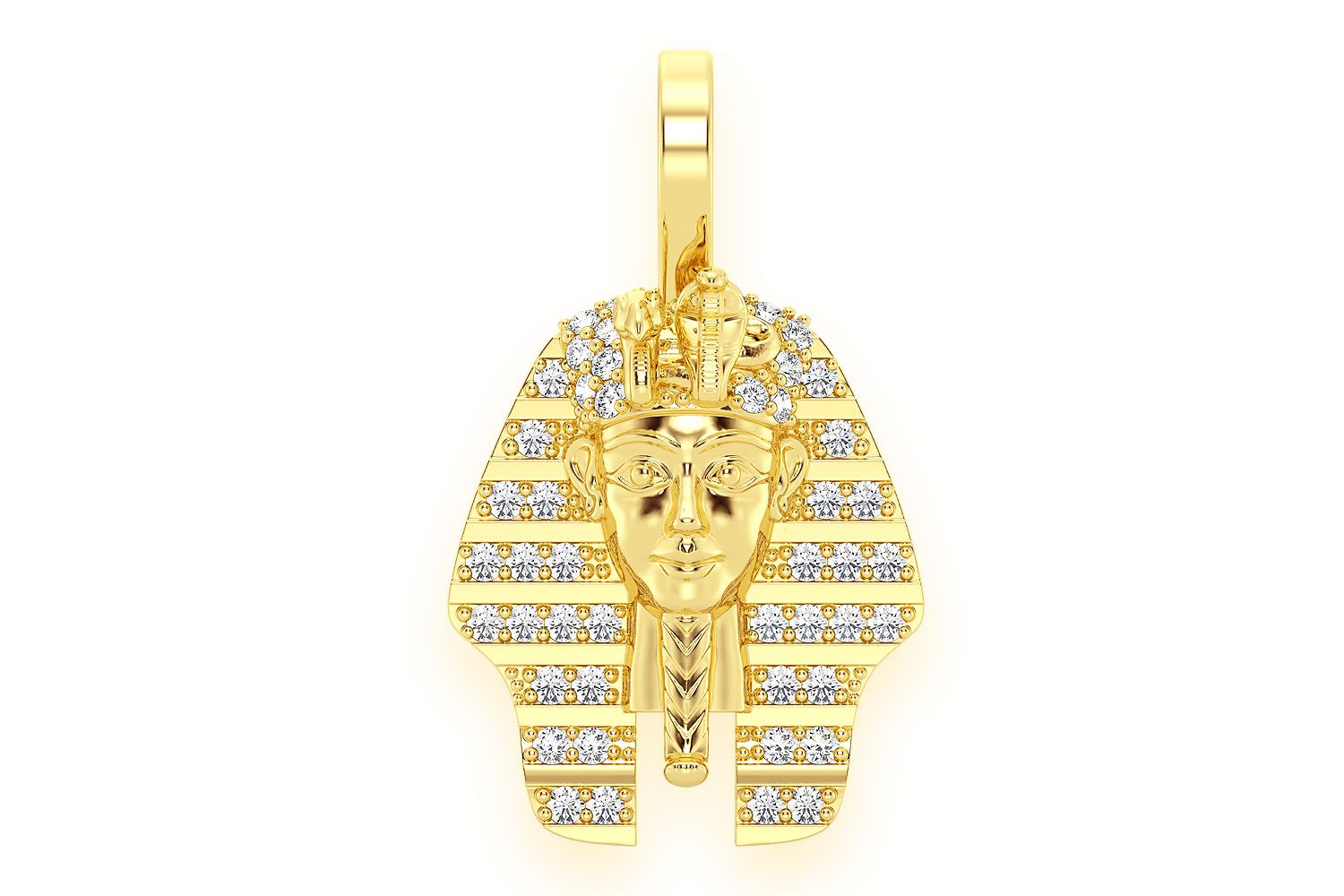 Icebox - Pharaoh Diamond Pendant 14k Solid Gold 0.20ctw
