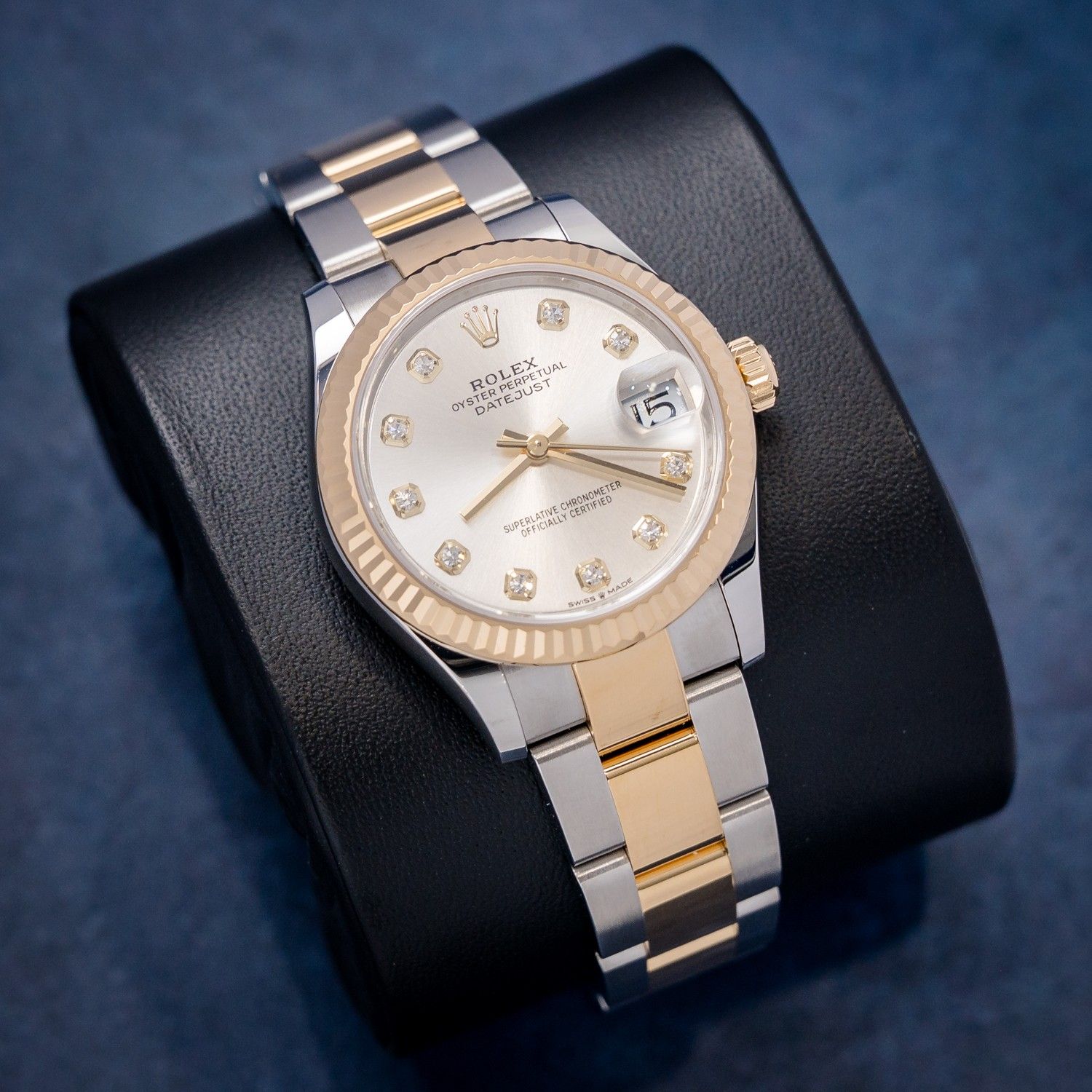 Rolex Datejust 31MM (278273) - Steel & Yellow Gold - Silver Diamond Dial - Oyster Brac - 2020 Card+WT & Box