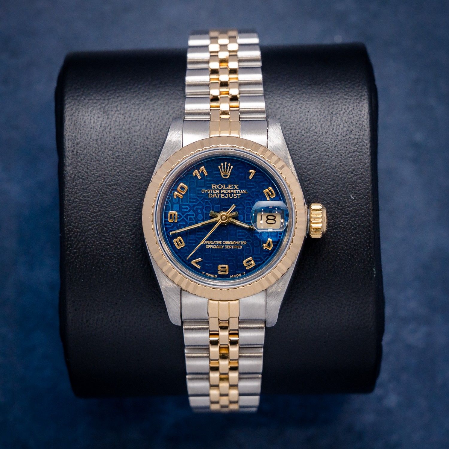 Rolex Datejust 26MM (69173) Steel & Yellow Gold - Jubilee Brac - Blue Jubilee Dial - Watch & Box