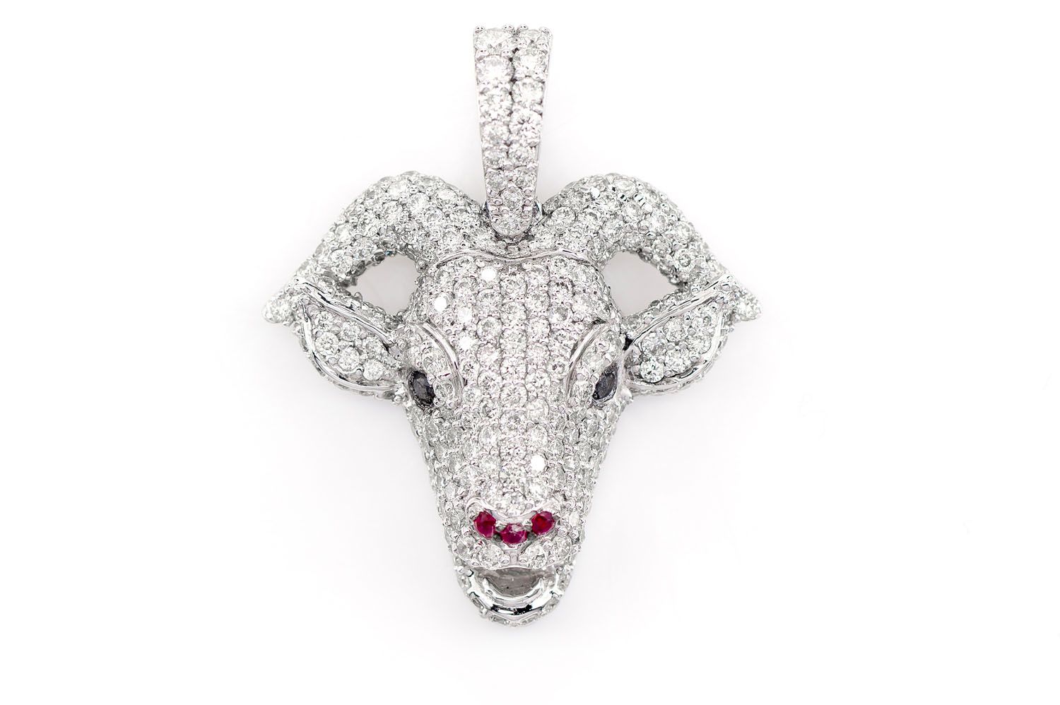 Icebox - Goat Head Diamond Pendant 14k Solid Gold 1.25ctw