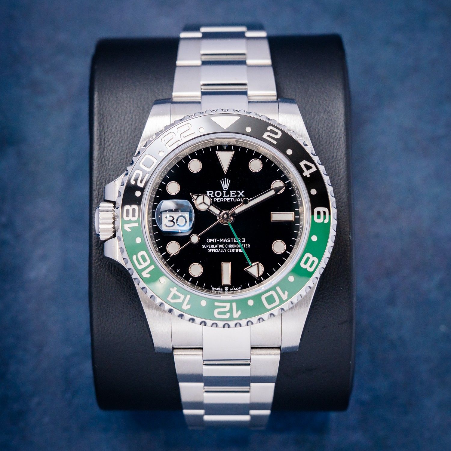 Rolex GMT 40MM (126720VTNR) "Lefty Sprite" - Oyster Brac - Green Ceramic - 2025 Card & Box