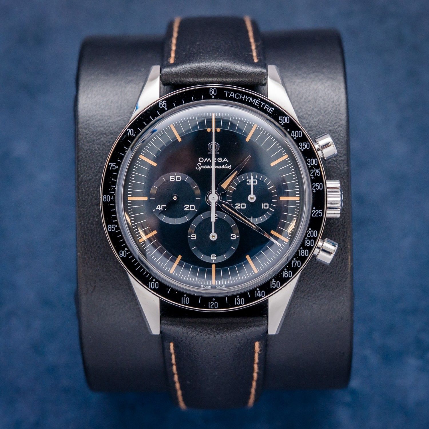 Omega Speedmaster 40MM (310.32.40.50.06.001) - First In Space - Chrono - Black Leather Watch & Box