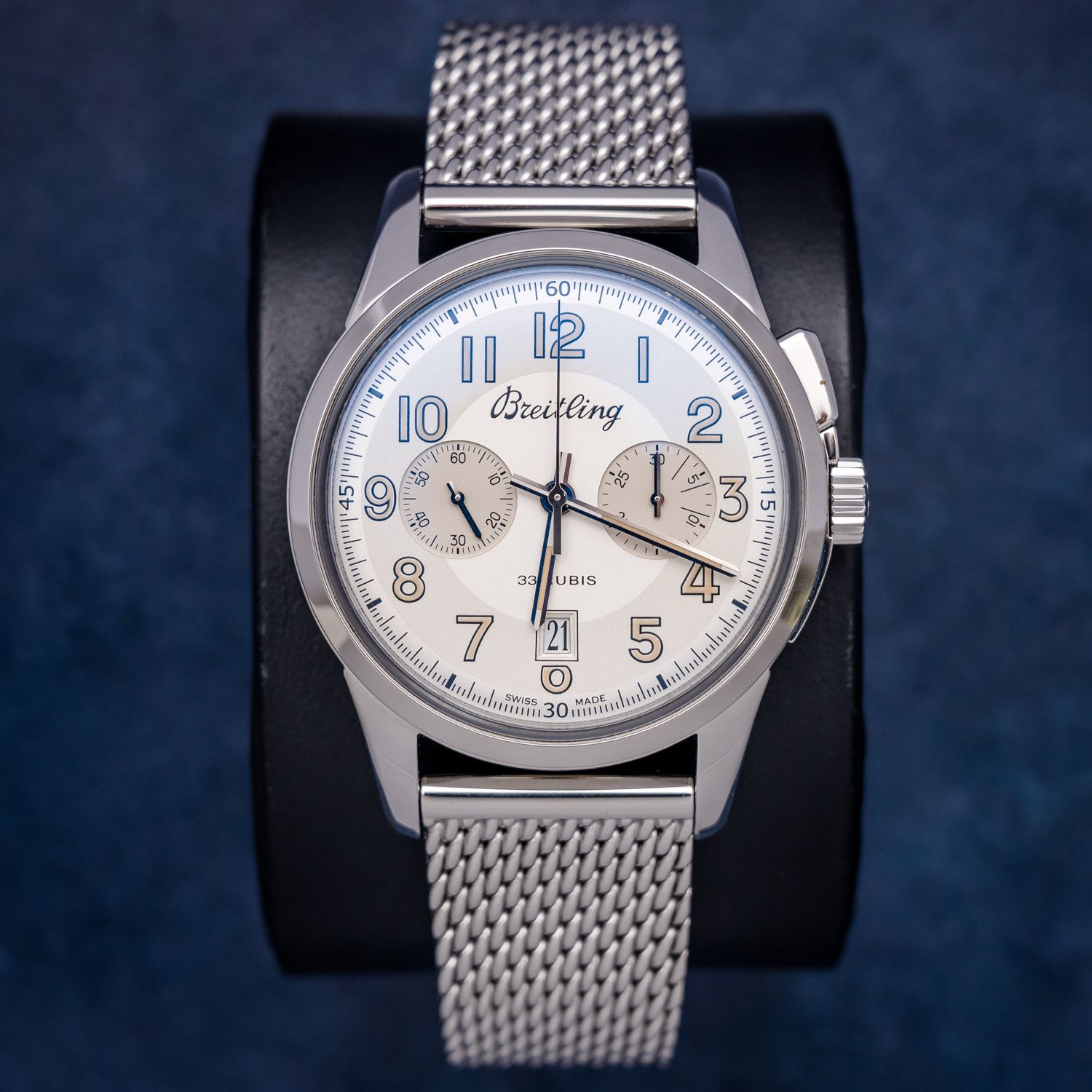 Breitling Transocean Chrono 40MM (AB14112) - "100th Anni" - Steel Mesh - 2016 Card